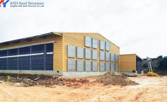 Staalconstructie Vogelhuis Broilerschurf met automatische apparatuur